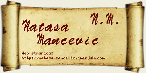 Nataša Mančević vizit kartica